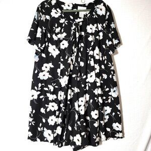 Fitting Image Romper One Piece Jumpsuit Dress Womens Plus Size 22 Black & White